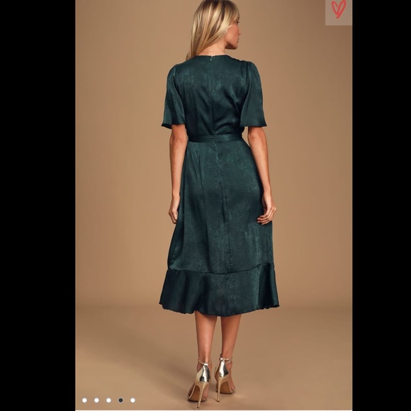 Lulus satin dress! Only worn once! - Picture 2 of 5